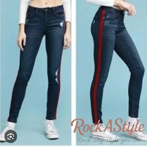 Judy Blue Kayla Red Velvet Tape Skinny jeans